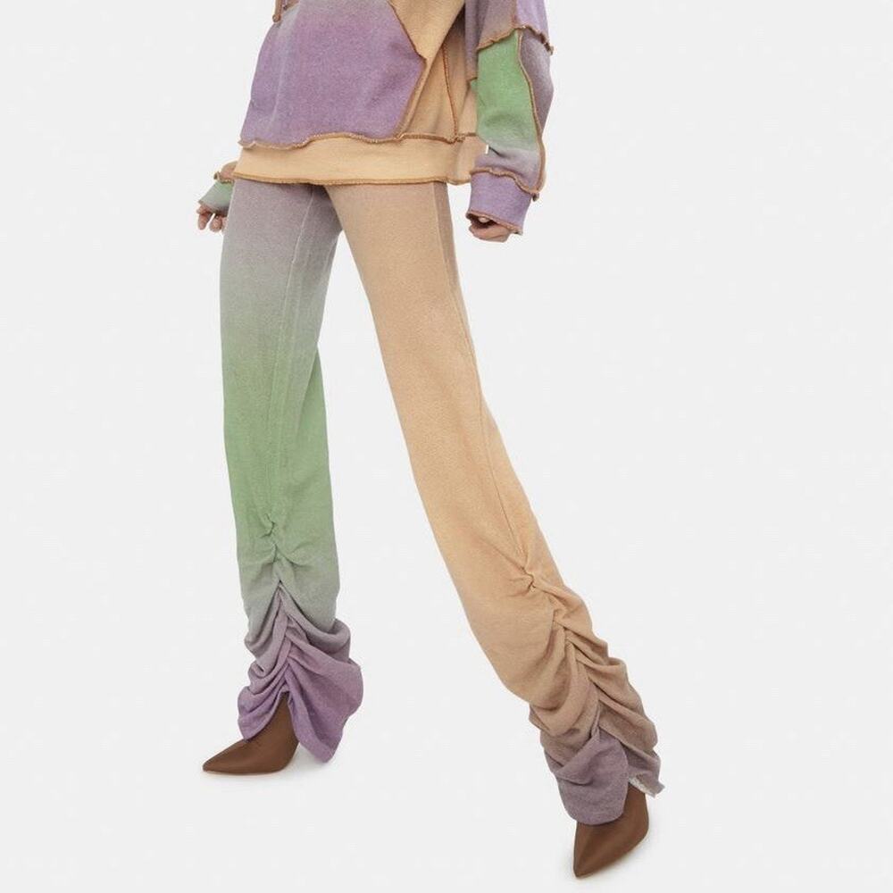 Jaded London Ombre Mix Ruched Hem Knit Pants Womens US 4 Lounge Streetwear